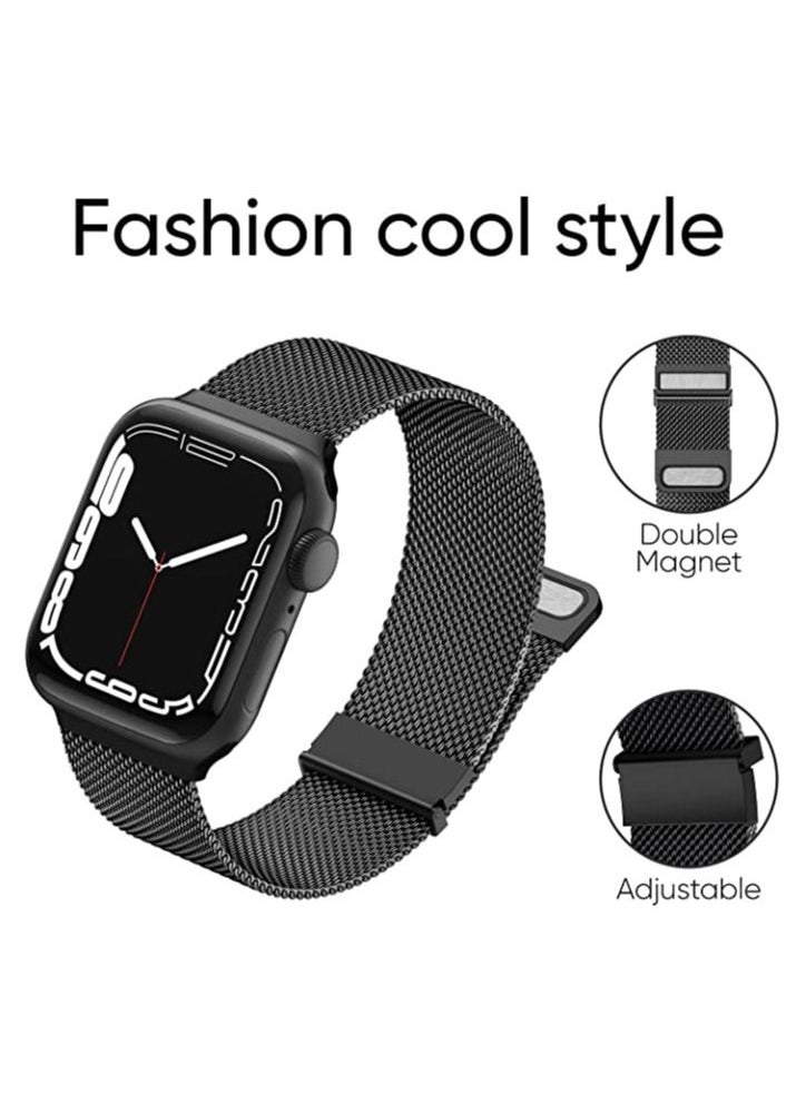 Generic Metal Magnetic Band Compatible with Watch Bands 38mm 40mm 41mm  Stainless Steel Mesh Loop Strap with Magnetic Clasp for iWatch SE/7/6/5/4/3/2/1  - Image 3