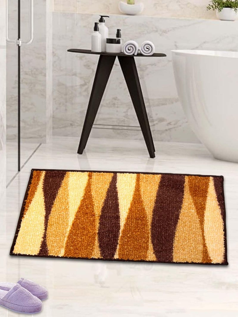 Athom Trendz Athom Living Modern Bathmat (Brown, Polyester & Polyester Blend, Standard) - Image 1