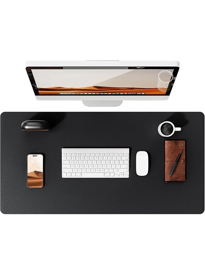 Leather Desk Pad Protector, Office Desk Mat, Large Mouse Pad, Non-Slip PU Leather Desk Blotter, Laptop Desk Pad, Waterproof Desk Writing Pad for Office and Home (Black)  - Image 1