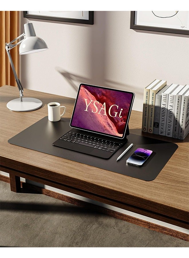 Leather Desk Pad Protector, Office Desk Mat, Large Mouse Pad, Non-Slip PU Leather Desk Blotter, Laptop Desk Pad, Waterproof Desk Writing Pad for Office and Home (Black)  - Image 4