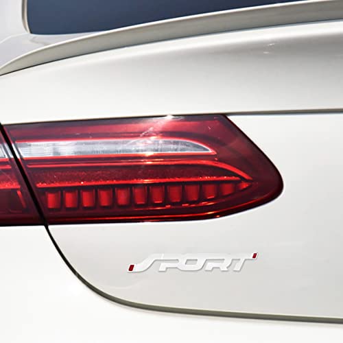 zipelo 2PCS 3D Metal Car Sport Sticker, Car Side Fender Rear Trunk Emblem Badge Decals, Auto Tailgate Sport Logo Decoration Accessories, Compatible for All Truck SUV Pickup Models (Silver) - Image 4