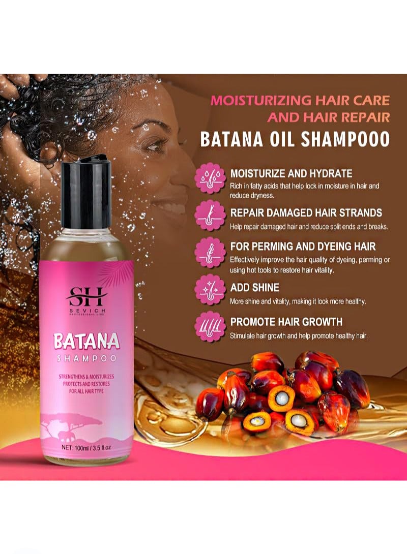 Sevich Batana Oil Hair Shampoo，Batana Hair Care，Repair Damaged Hair，Nourishes Loss Hair Growth Fir for All Hair Types（100ml） - Image 2