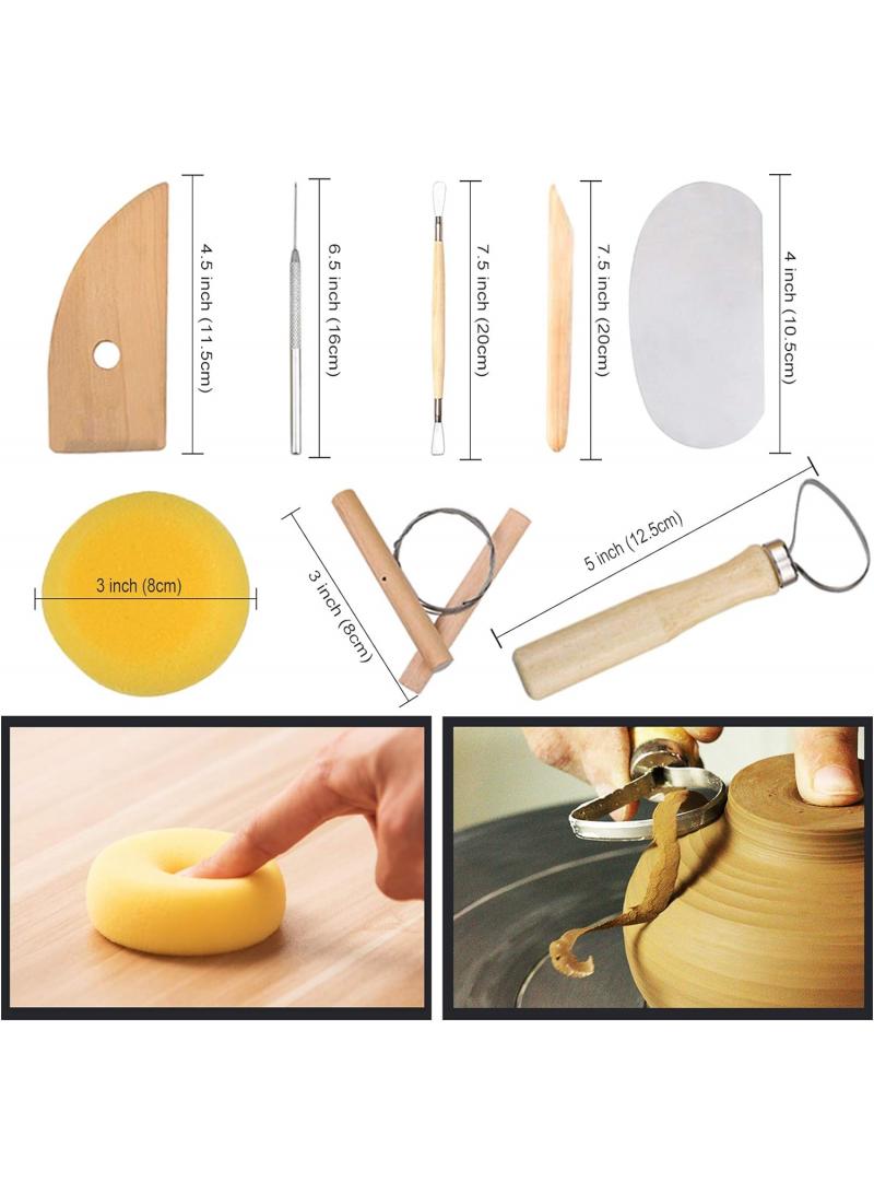 general 61-Piece Clay Sculpting And Smoothing Wax Carving Pottery Ceramic Tools Set - Image 5