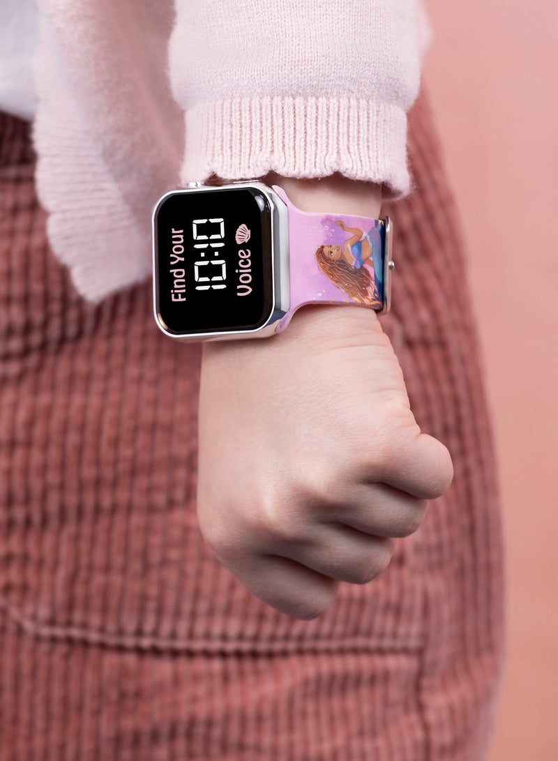 ديزني ساعة ديزني ليتل ميرميد بحزام مطبوع بإضاءة  للبنات - - Image 3