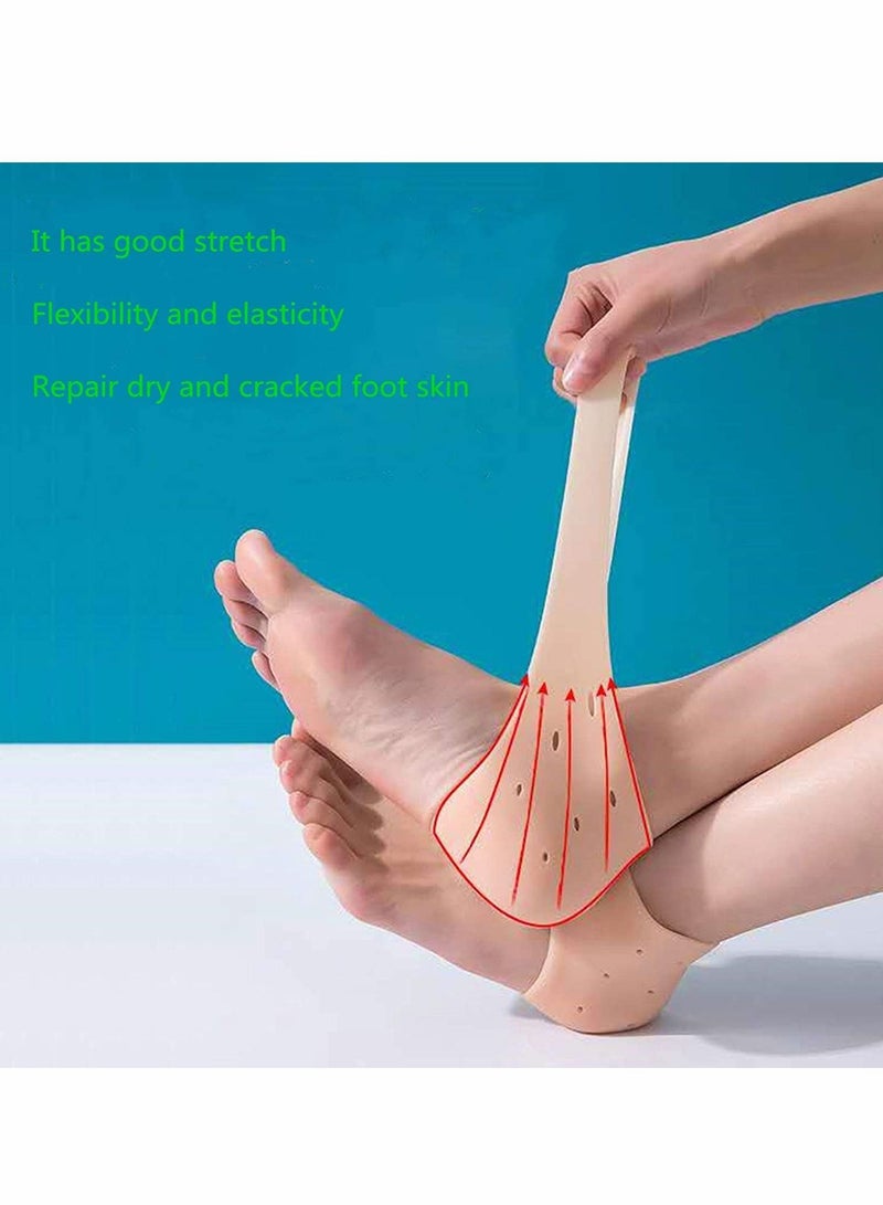 نيبمينينت Silicone Heel Guards, 4 Pairs of Gel Pads, Prevents Blister Achilles Tendonitis, Heals Dry Cracked Plantar Fasciitis Breathable Cups for Pain, Unisex - Image 3