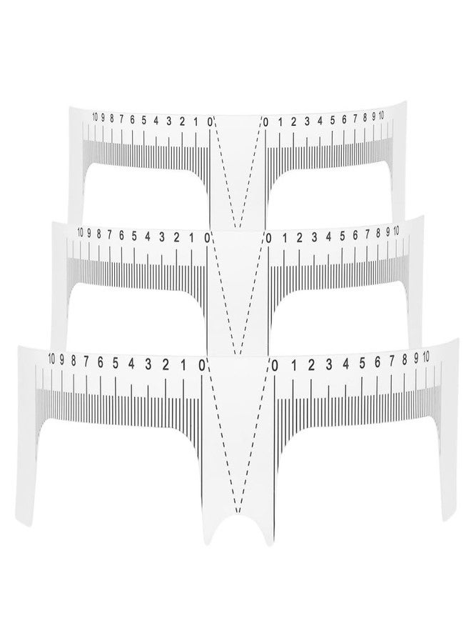 GLOBELLE Reusable Eyebrow Ruler Guide - Perfect for Permanent Makeup, Eyebrow Grooming, and Shaping (Pack of 3) - Image 2