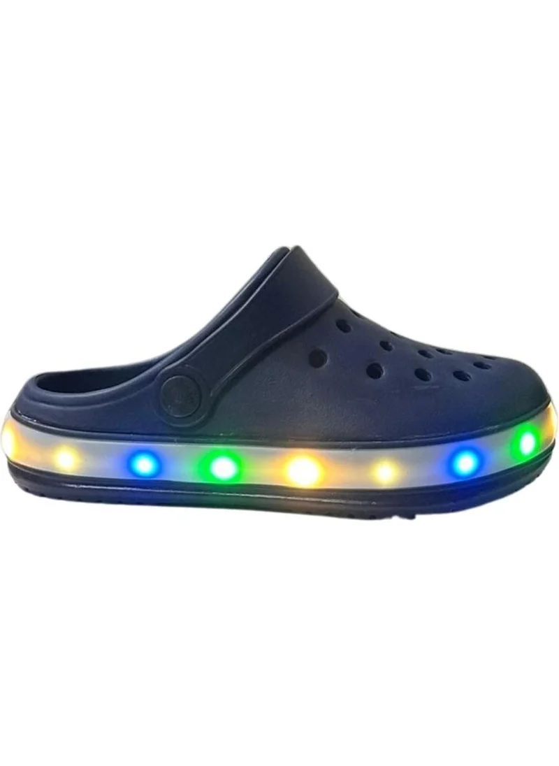 Akınalbella Akınal Bella E196.017 Navy Blue Lighted Children's Slipper Sandal