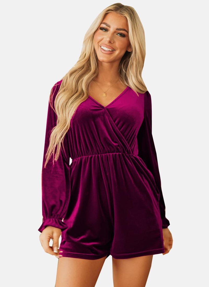 يونيكي بدلة قصيرة وردية بأكمام كاملة وياقة على شكل - Image 3