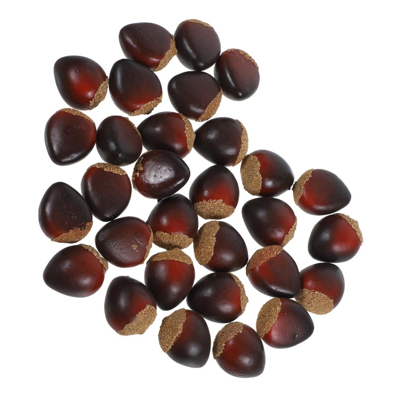 30Pcs Realistic Foam Chestnut Artificial Nuts Decor For Home Kitchen - Image 2