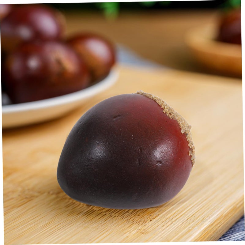 30Pcs Realistic Foam Chestnut Artificial Nuts Decor For Home Kitchen - Image 3