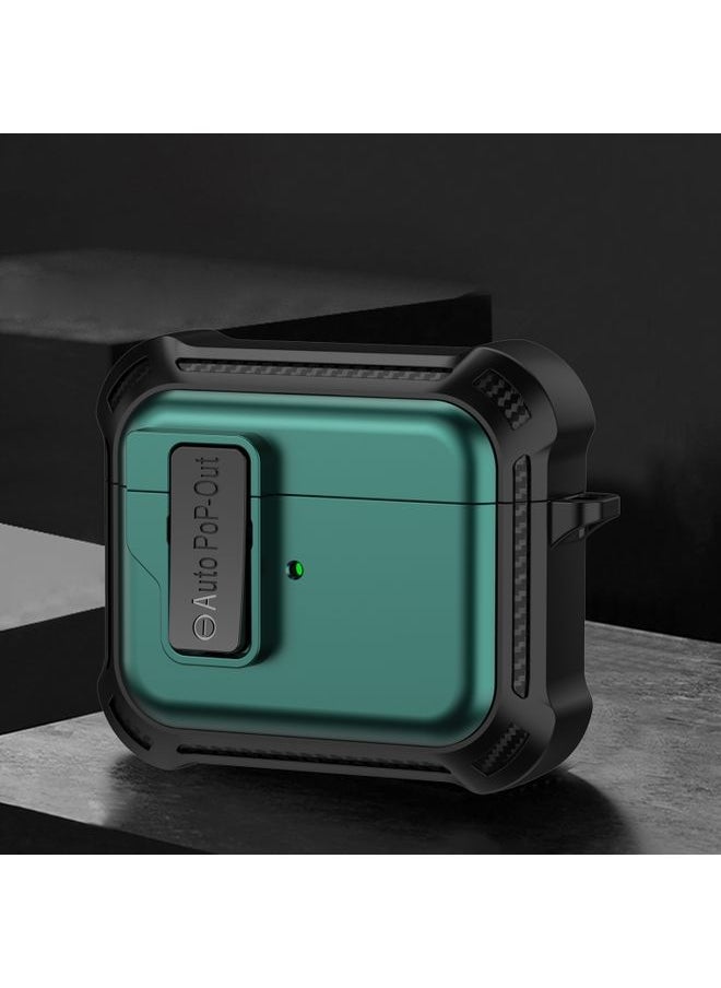 Generic - Case Cover For AirPods 3 Signal Flag Wireless Earphones Case with Security Lock Green - Image 1