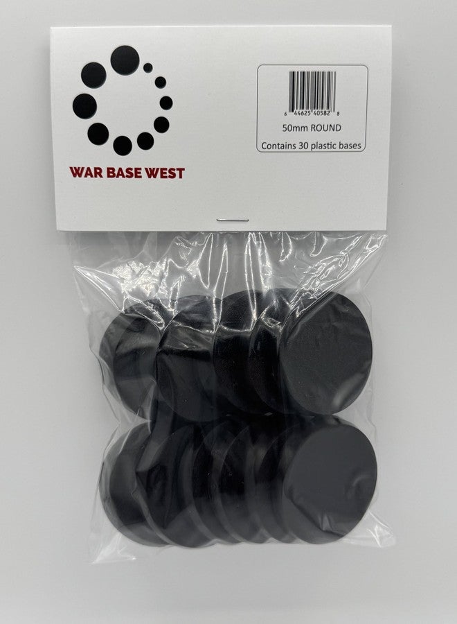 War Base West Lot of 30 50mm Round Bases for Warhammer 40k & AoS GW Centurion Wargame Bitz - Image 1
