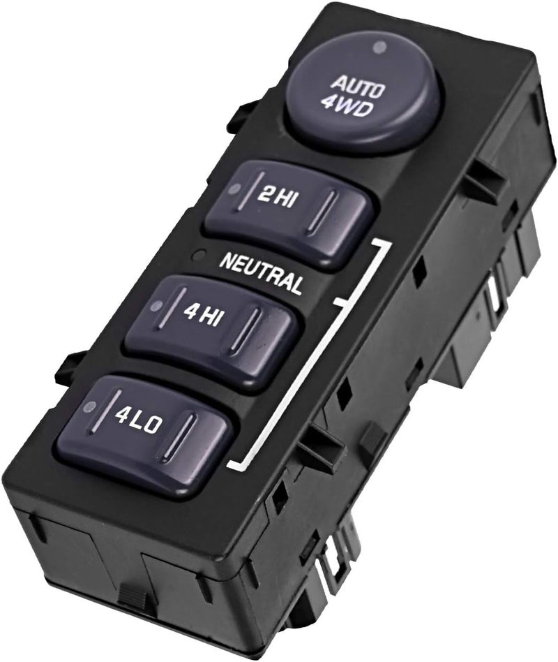 LCWRGS 901-062 4WD 4x4 Switch Replacement for Chevy Silverado 1500, 2500HD Suburban, Avalanche, GMC Sierra 1500, 2500, Yukon- 4 Wheel Drive Switch Transfer Case Selector, OE# 15709327, 19168767 - Image 1