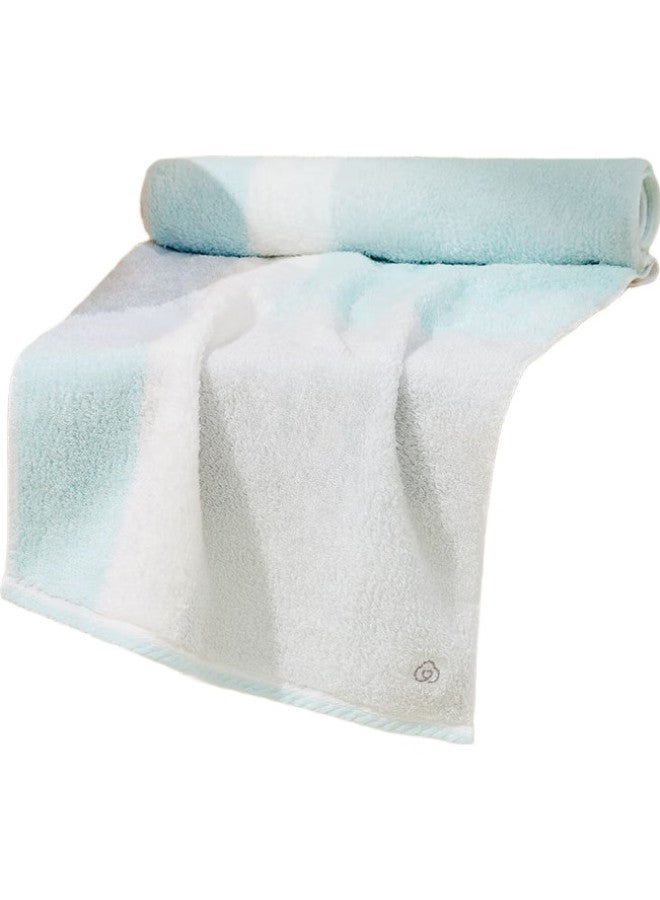 purcotton Towel, Pure Cotton Long-Staple Cotton, Household Physical Soft Thickened Pure Cotton Absorbent Face Towel, Simple Blue, 34*76Cm - Image 1