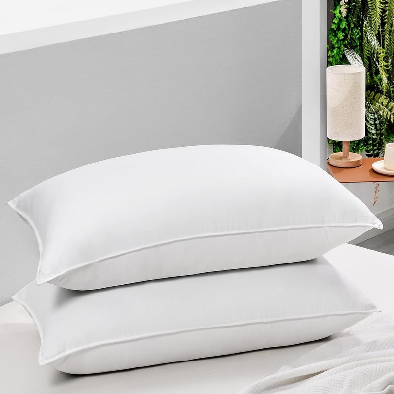 ink craft ink craft Sleeping Pillow Filled with Soft Microfiber and Like Sleeping on a Cloud Good Resilience for LongLasting Plumpness White Pack of 2 20x36