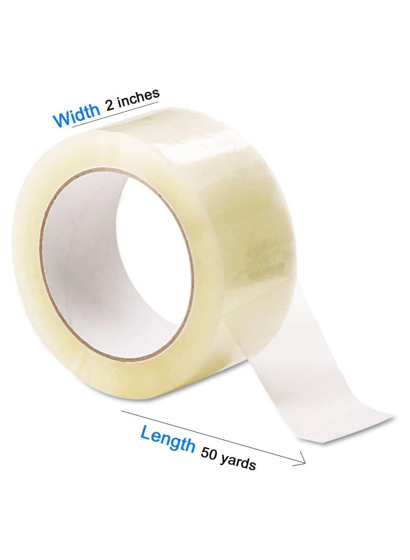Generic Clear Packing Tape, 2 inches x 50 yards Strong Heavy Duty Packaging Tape for Sealing Parcel Boxes, Moving Boxes Houses, Large Postal Bags, Office Supplies [6 Rolls]  - Image 2