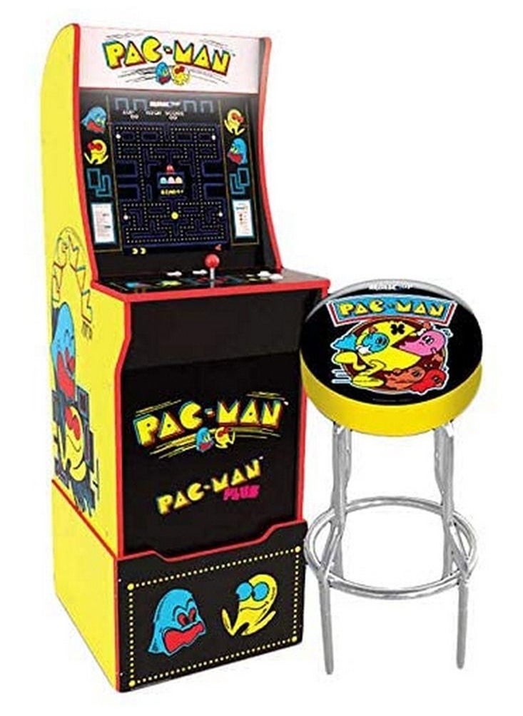 Arcade1Up - Arcade1Up - Pacman 2 In 1 Games With Light Up Marquee Stool and Riser Set - Image 1