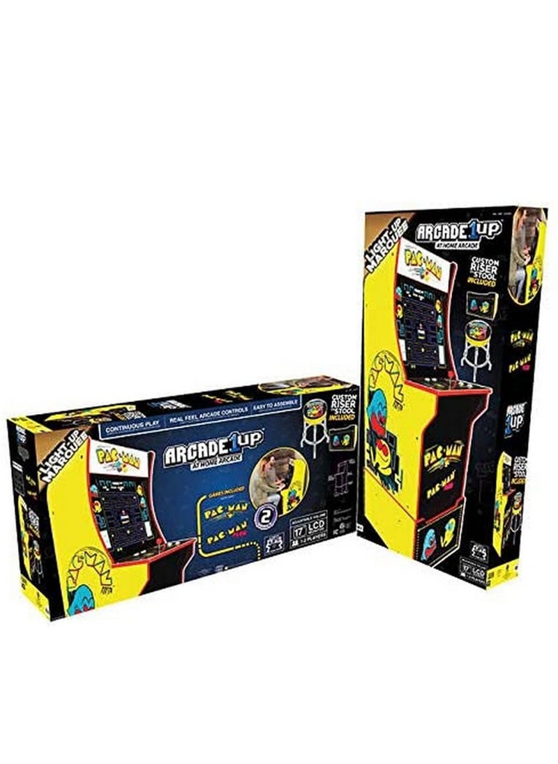Arcade1Up - Arcade1Up - Pacman 2 In 1 Games With Light Up Marquee Stool and Riser Set - Image 1