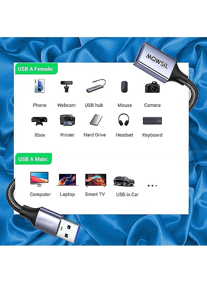 MOWSIL USB Extension Cable 20Mtr USB A Male to Female Extension Cord USB 3.0 Extender 5Gbps Data Transfer Compatible with Webcam, Phone, USB hub, Mouse, Keyboard, Hard Drive, Headset, - Image 3