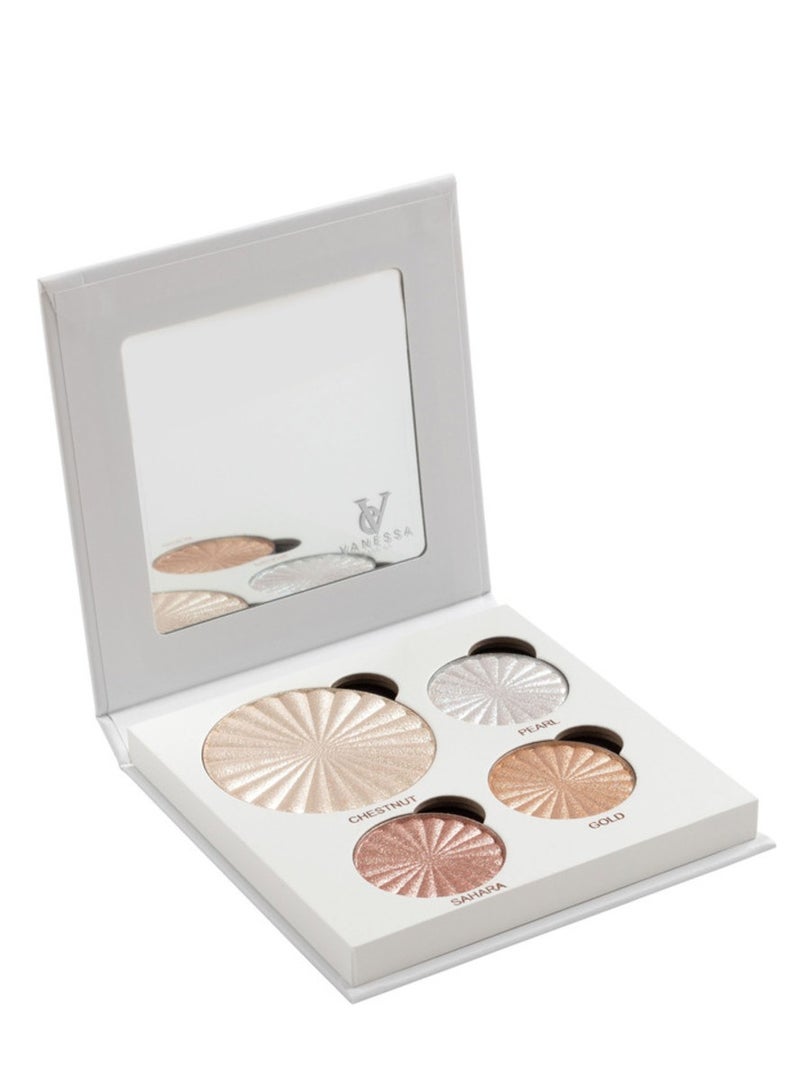 VANESSA MAKEUP Camella Makeup Highlighter Palette B - Image 1