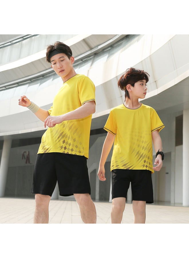 Sports Ice Silk High-end Quick-drying Short-sleeved Shirt Running Suit Children's Summer Fitness Clothes Badminton Clothes Group Purchase