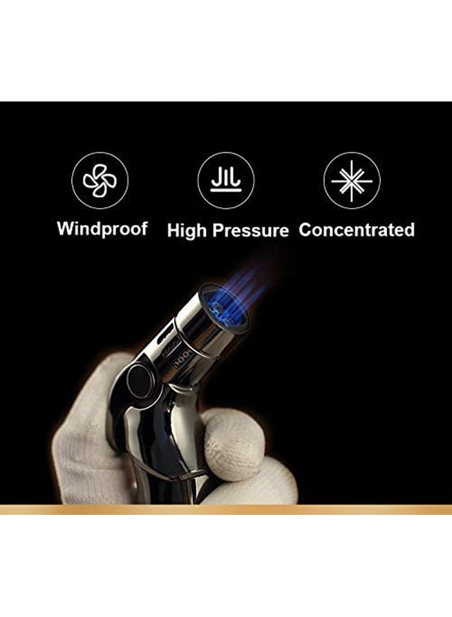 GO2CAMPS Jobon Windproof Torch Lighter 4-Jet Flame Adjustable (Butane Gas Not Included) for Bakhoor , Candle, Cooking, Camping, Baking, BBQ() - Image 4