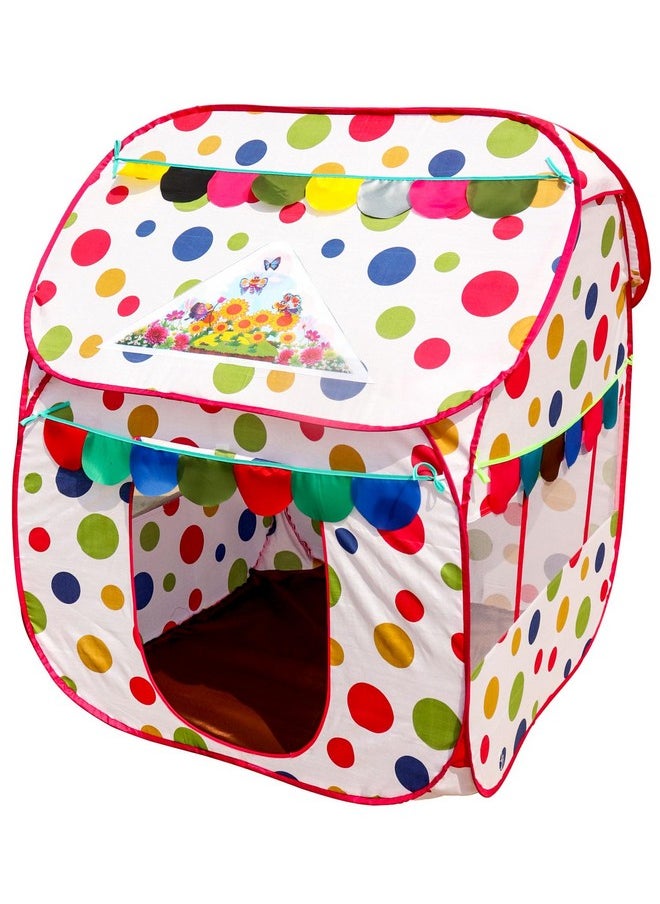 HomeCute Homecute Foldable Pop Up Hut Type Kids Toys Small Size Play Tent House for Boys and Girls. (Ball Print)  - Image 1
