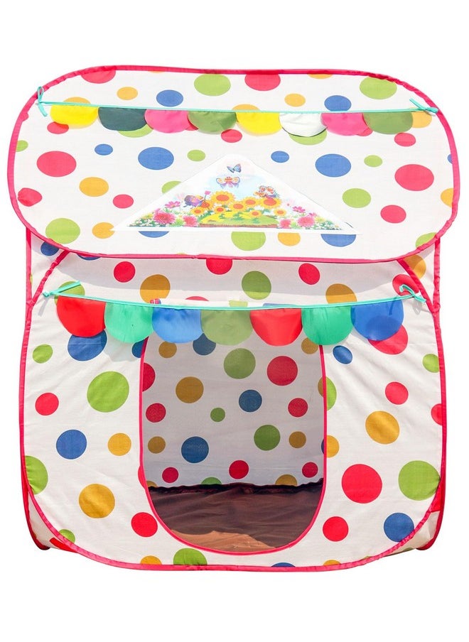 HomeCute Homecute Foldable Pop Up Hut Type Kids Toys Small Size Play Tent House for Boys and Girls. (Ball Print)  - Image 3