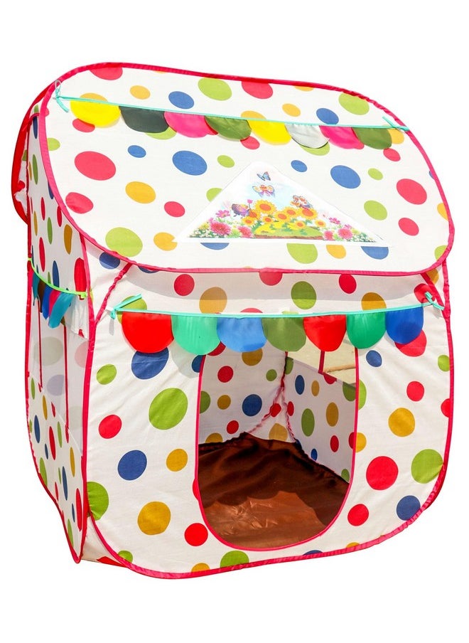 HomeCute Homecute Foldable Pop Up Hut Type Kids Toys Small Size Play Tent House for Boys and Girls. (Ball Print)  - Image 4