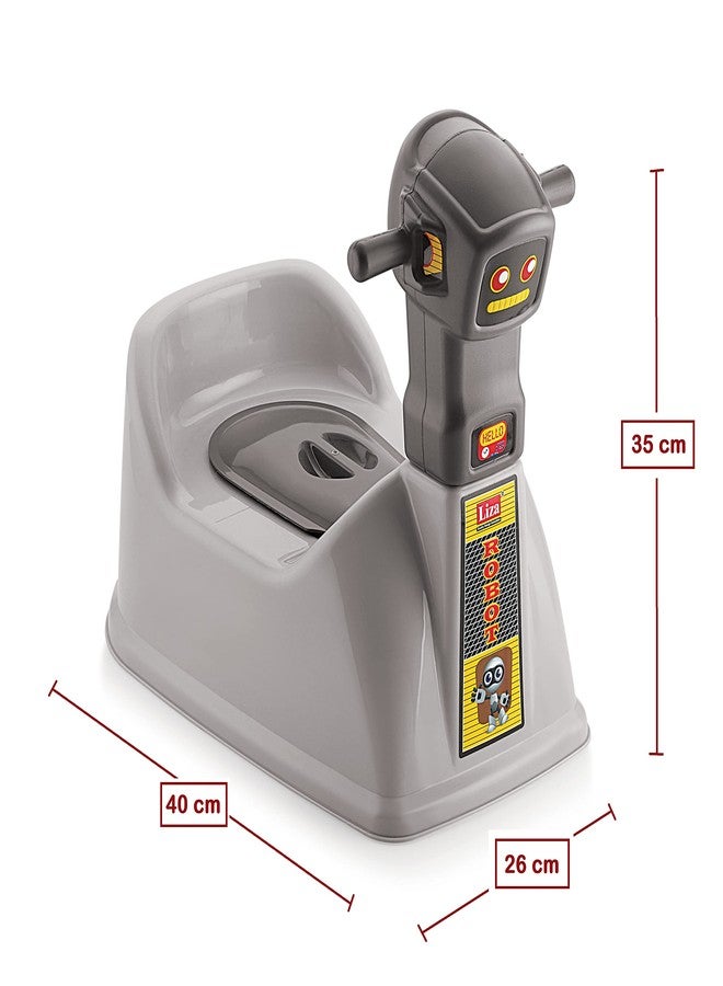 Zerya Robot Style Baby Potty Training Potty- Seat for Kids- Infant Potty Toilet Seat with Removable Tray & Closing Lid (Grey) - Image 3
