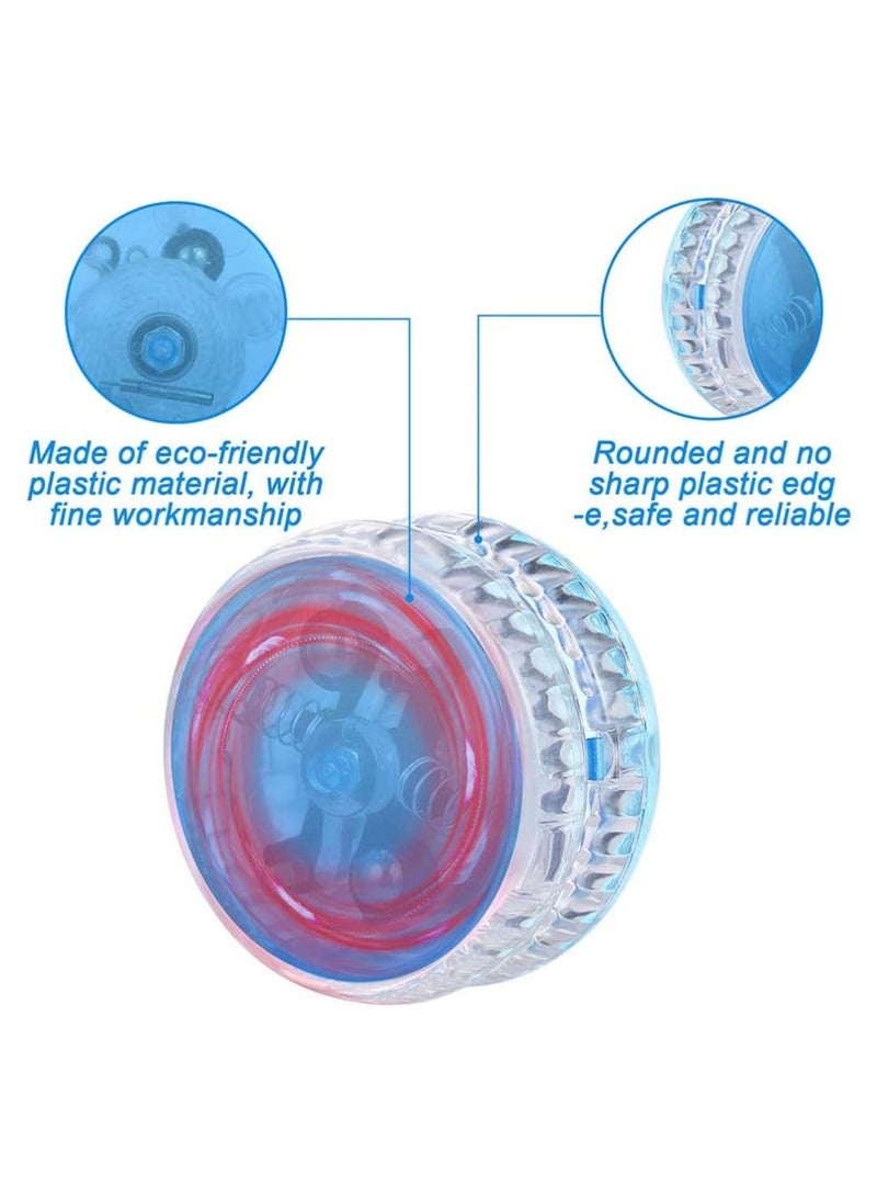 KASTWAVE 6 Pieces LED Light Yo Yo Responsive Ball Bearing Yo Yo Plastic Responsive Yo Yo Entertaining Yo Yo for Beginner Birthday Party Favors Goodie Bag Fillers Classroom Rewards, Random Colors - Image 2