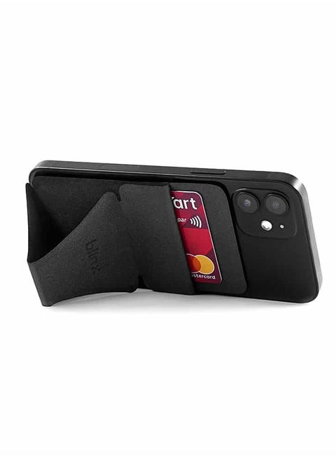Blinx Foldable Mobile Phone Wallet Stand Grey and Black Colour