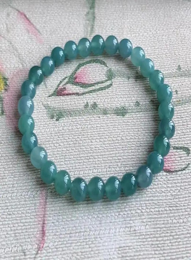 EDMIRIA Original Natural Blue Jade stone bracelet for Men and Women | Reiki Crystal Healing Bracelet | Natural Crystal Stone Bracelet | 8mm Bead size for Yoga Reiki Meditation Feng Shui - Image 3