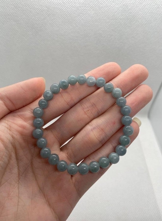 EDMIRIA Original Natural Blue Jade stone bracelet for Men and Women | Reiki Crystal Healing Bracelet | Natural Crystal Stone Bracelet | 8mm Bead size for Yoga Reiki Meditation Feng Shui - Image 4