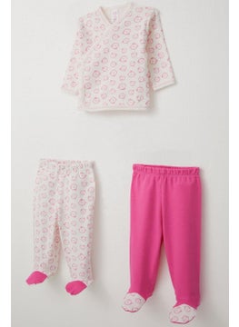 Breeze Baby Girl Hospital Release 3 Piece Cute Baby Teddy Bear 0-4 Months, Ecru  - Image 2