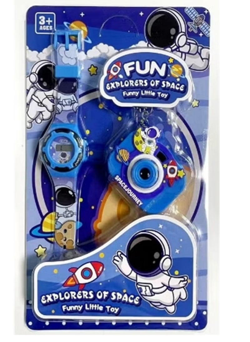 Cartoon electronic watch with projection camera set  - Image 3