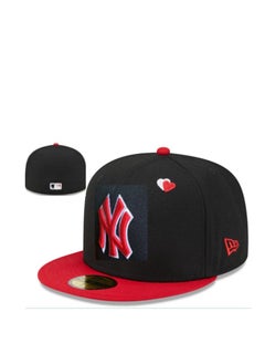 NEW York 3D Embroidered Fitted Baseball Team Cap with Closed Back for Sun Protection