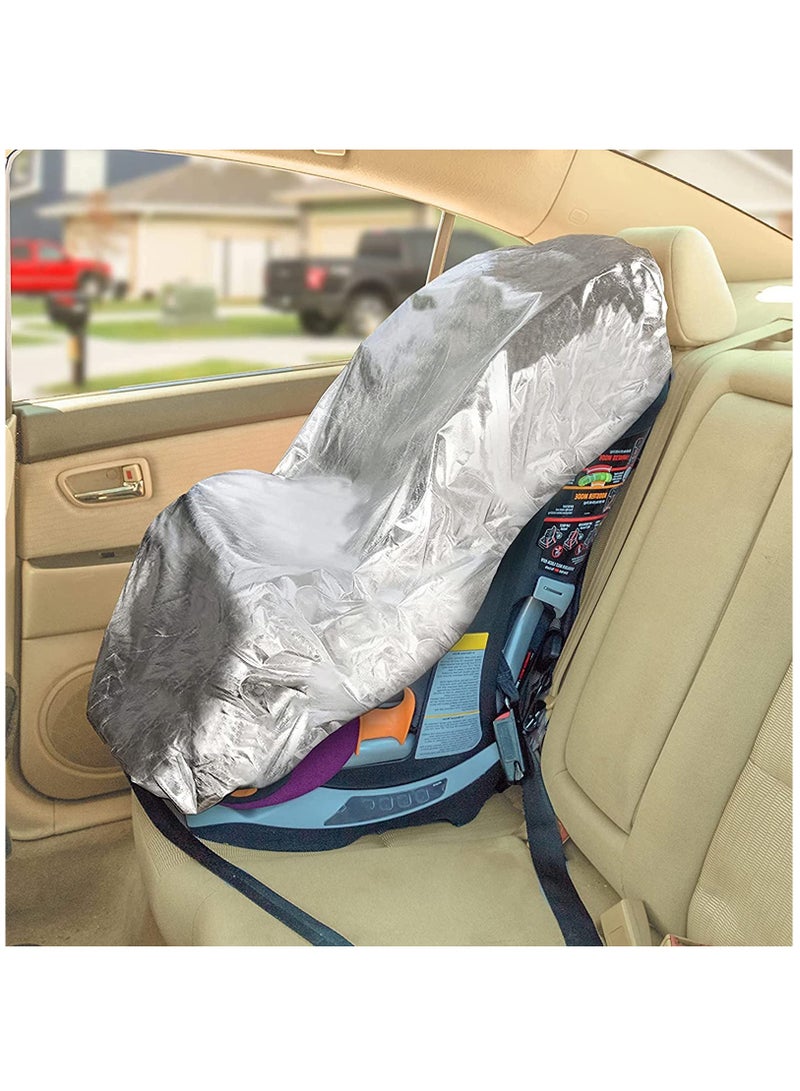 KASTWAVE Baby Car Seat Sun Shade Cover, Infant Car Seats Heat Protector Keeps Your Toddler Baby Seat at a Cool Temperature, Covers, and Blocks Out Heat & Sun, Reflective Baby Seat Covers For Car Seats. - Image 1