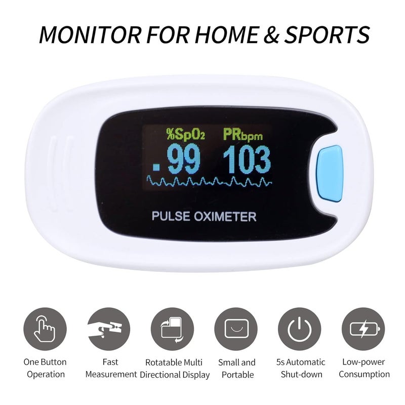 CONTEC CMS50NA Pulse Oximeter SpO2 and PR Value Waveform Blood Oxygen NeckWrist Corda - Image 2