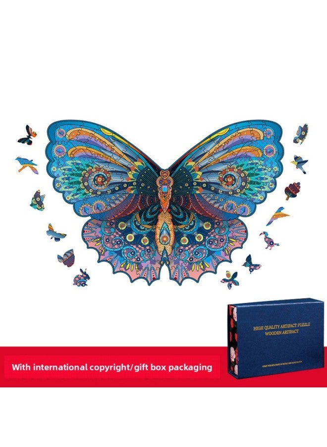 Cat Tiger Lion Owl Alien Wooden Puzzle Irregular Three-Dimensional Animal Puzzle Wooden Puzzle-Color:Three Orange Cats (Medium) - Image 4