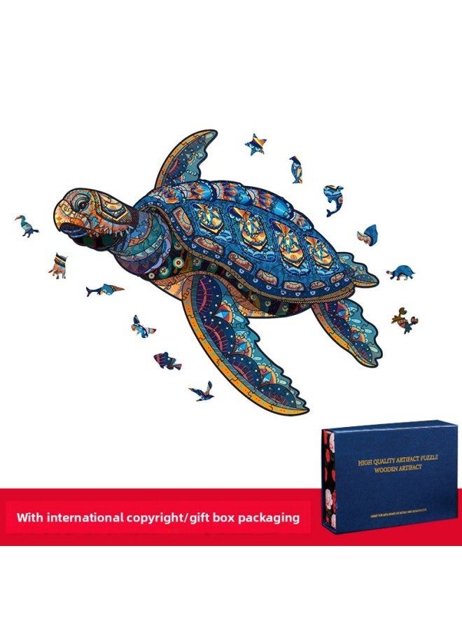 Cat Tiger Lion Owl Alien Wooden Puzzle Irregular Three-Dimensional Animal Puzzle Wooden Puzzle-Color:Three Orange Cats (Medium) - Image 3