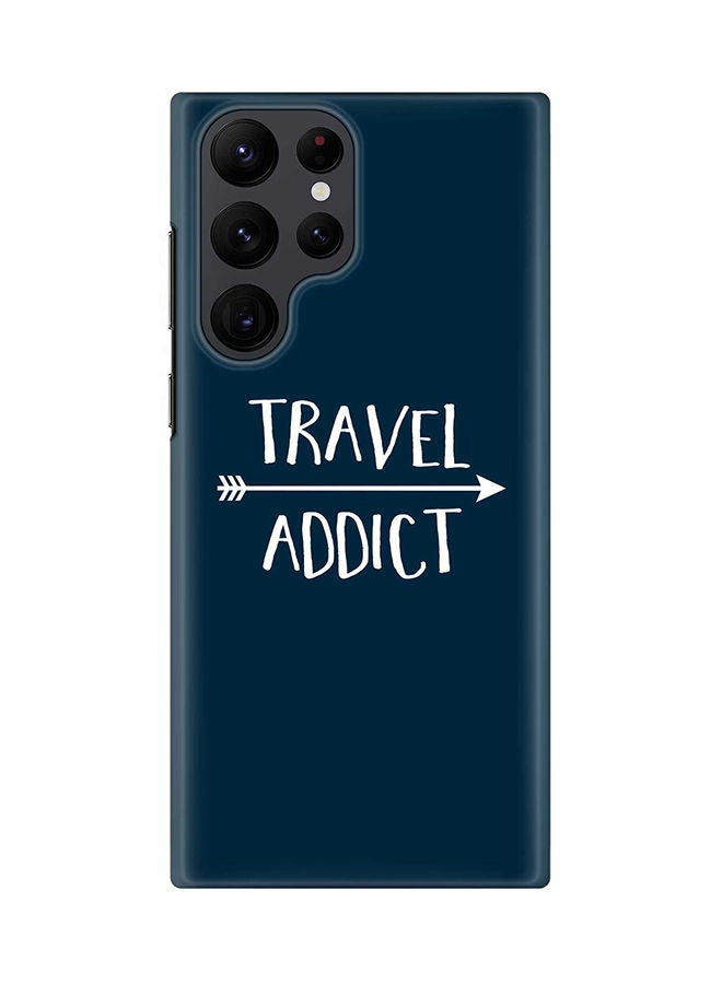 Stylizedd Case for Samsung Galaxy S22 Ultra 5G Snap Case Slim Snap Classic Series Shield Matte Finish Print - Travel Addict