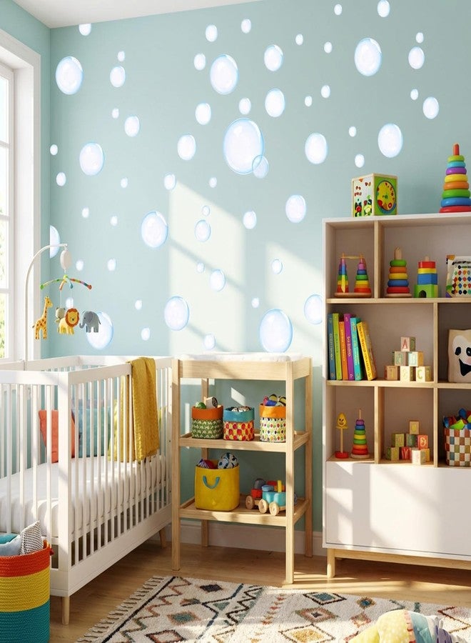 Shimmeroo 2 Sheets Bubble Stickers, Colorful Bubble Cutouts for Wall Decoration, Underwater & Mermaid Theme Party Supplies Ocean Bathroom Decor Self-Adhesive Bubbles for Birthday Parties - Image 4