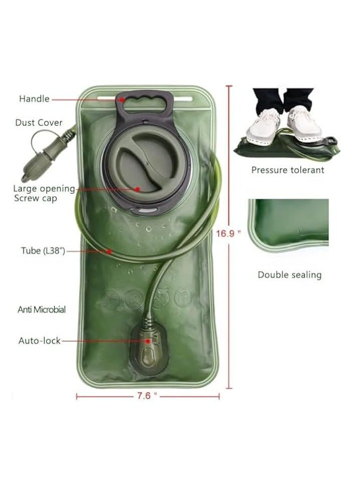 Green Tiger 3L Hydration Bag for Hiking Backpacking Leakproof Water Bag Storage Bag for Cycling Mountaineering Cycling Running, Army Green - Image 2