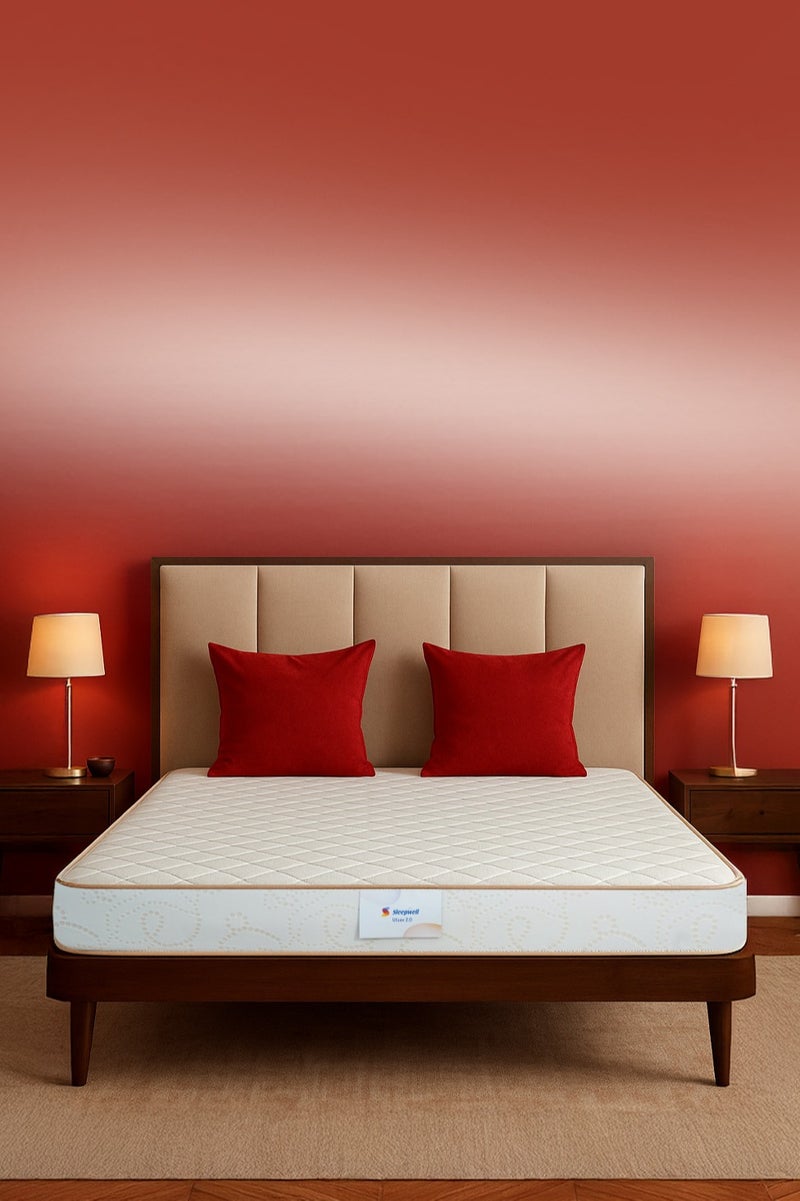Sleepwell Utsav 2.0 | Resitec Foam | Super King Bed Size | Medium Firm | Neem Fresche Technology | Anti Sag Mattress (200L x 200W x 15H cm) - Image 1