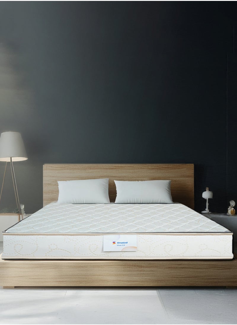 Sleepwell Sleepwell Utsav 2.0 | Resitec Foam | Super King Bed Size | Medium Firm | Neem Fresche Technology | Anti Sag Mattress (200L x 200W x 15H cm)  - Image 1