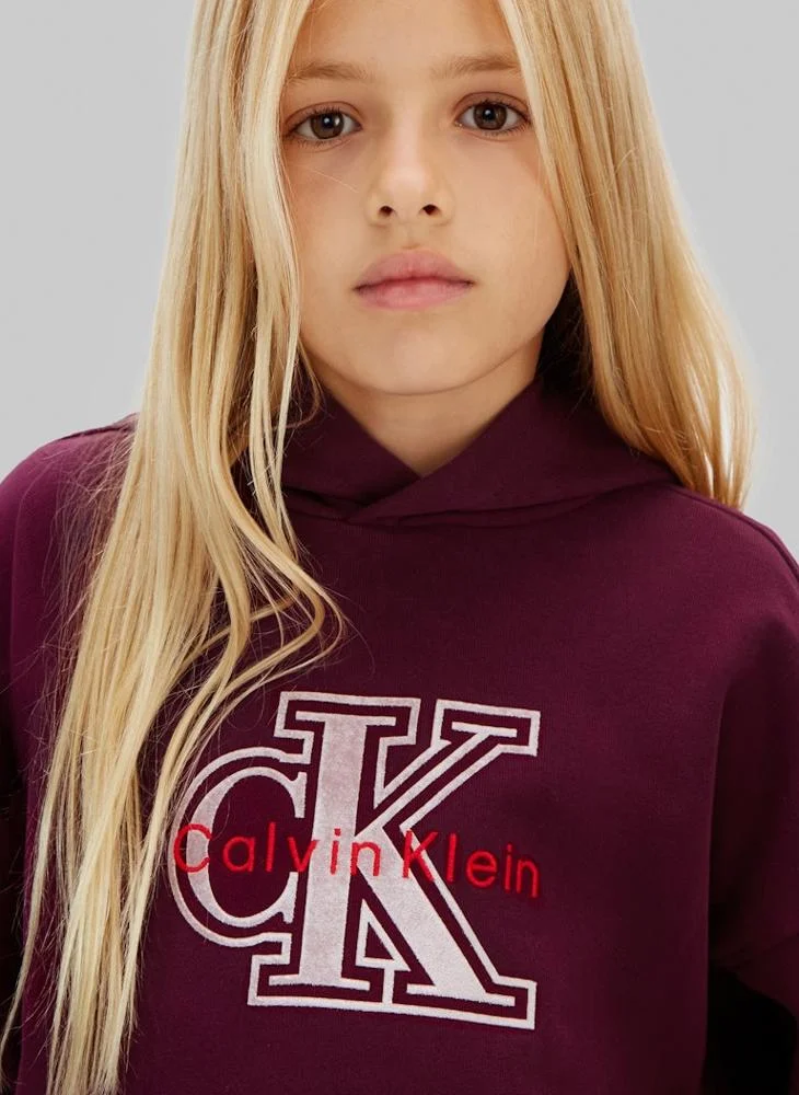 Calvin Klein Jeans  Youth Graphic Pullover Hoodie for Women | Best Price UAE