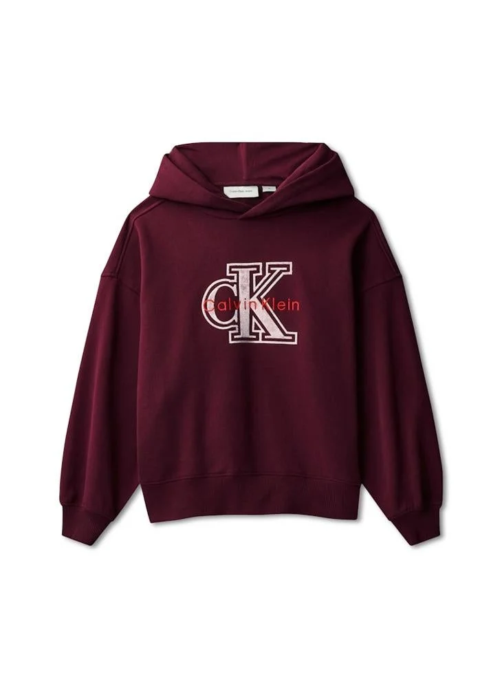 Calvin Klein Jeans  Youth Graphic Pullover Hoodie for Women | Best Price UAE
