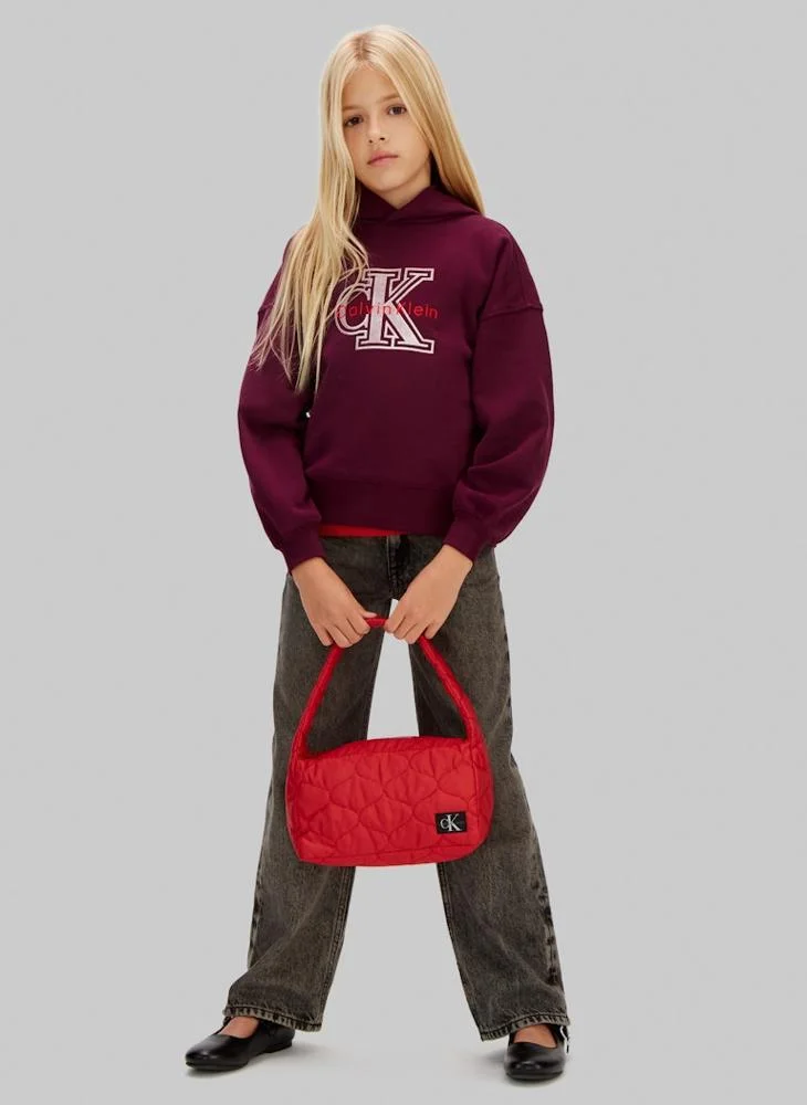 Calvin Klein Jeans  Youth Graphic Pullover Hoodie for Women | Best Price UAE