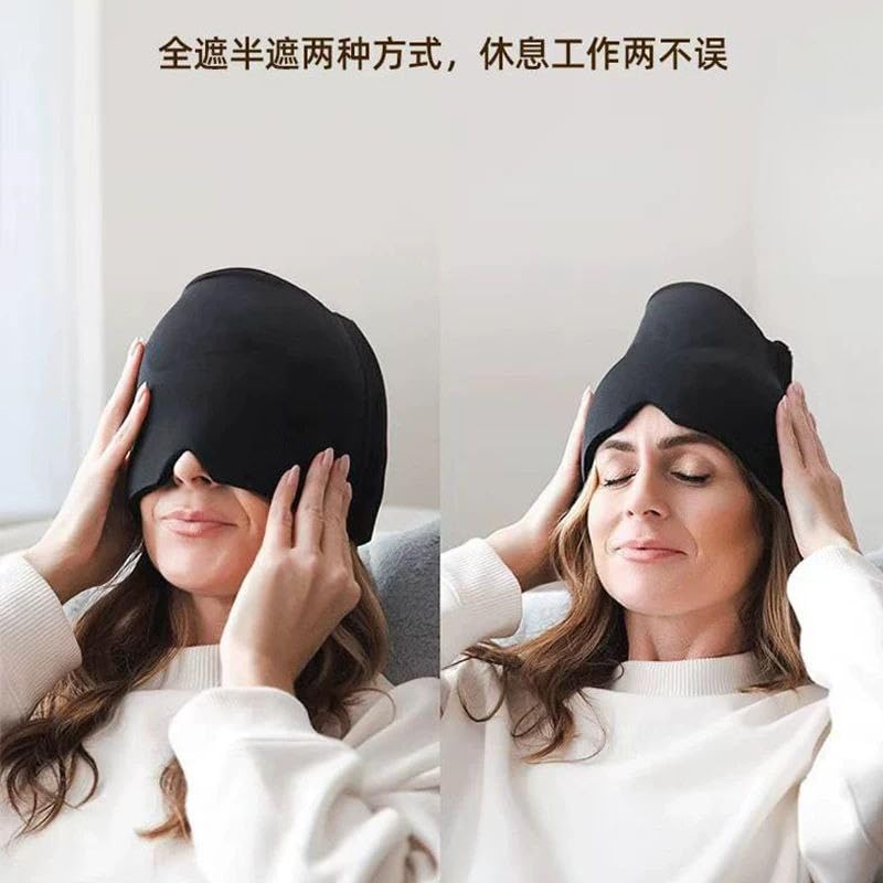 Migraine Pain Relief and Cold Treatment Cap, Ice Cap, Ice Bag Mask for Headache, Sinus, Tension and Stress Relief - Image 2
